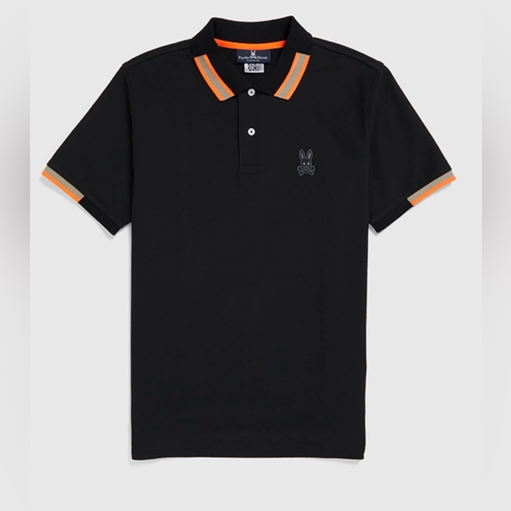 NWOT Psycho Bunny STANTON Men's Black Polo Shirt Size M (5)